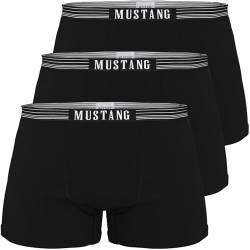 MUSTANG Herren 3er Pack Boxershorts Retro Black XXL von Mustang