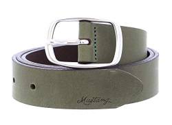MUSTANG Leather Belt 3.0 W105 Oliv von Mustang