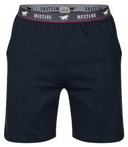 Mustang Bermuda Shorts Kurze Hose Freizeithose für Männer aus Baumwolle Oeko-TEX Standard 100, Größe:L, Farbe:Navy von Mustang