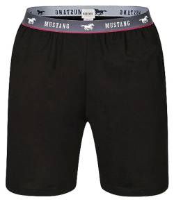Mustang Bermuda Shorts Kurze Hose Freizeithose für Männer aus Baumwolle Oeko-TEX Standard 100, Größe:L, Farbe:Schwarz von Mustang