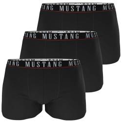 Mustang Herren Boxershort Retropants 3er-Pack, Größe:S, Farbe:Schwarz von Mustang