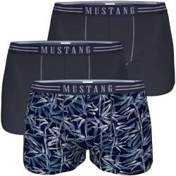 Mustang Herren Boxershorts Retropants 3er-Pack, Größe:XL, Farbe:Navy Bambus von Mustang