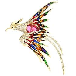 Kristall-broschen, Anstecknadel Für Damen Und Herren, Vintage-phoenix-anstecknadel, Fliegende Schönheit, Vogel-abzeichen, Party-geschenke von Muteitt