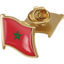 Marokko-landesflagge-brosche, Metall-emaille-anstecknadel, Nationales Emblem, Brosche, Anstecknadel Für Männer Und Frauen von Muteitt
