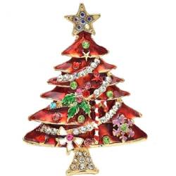 Weihnachten Emaille Brosche Weihnachtsbaum Metall Pins Schmuck Geschenk Für Frauen Frohe Weihnachten Dekor Geschenke Pullover Mantel Zubehör von Muteitt