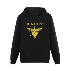 Mutter Bon X Jovi Gold Black Men's Hoodie Black Sweatshirt 3XL von Mutter