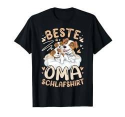 Beste Oma Schlafshirt, Jack Russell Terrier mit 2 Welpen T-Shirt von Muttertag Mama Oma Geschenk Ideen by Conreo