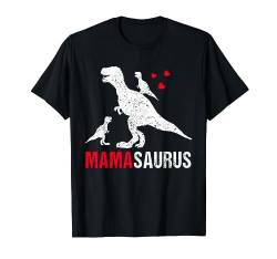 Muttertag Baby Mamasaurus Mama 2 Kinder Partnerlook Mutter T-Shirt von Muttertagsgeschenk Ideen Mamasaurus Lustige Mutter