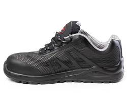 MxP Air Black Sicherheitsschuhe S1 Arbeitsschuhe Herren/Damen Leicht Sportlich Atmungsaktive Stahlkappenschuhe rutschfeste Schutzschuhe von MxP