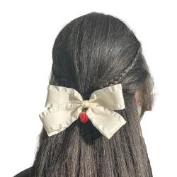 Haarspange, Erdbeere, Balletcore, gerüscht, flache Clips, Balletcore-Haarnadel, elegante Haarspange für Bündel, Band-Haarnadel von Mxming