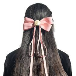 InsStyle Haarspange mit langem Schleife, Haarspangen, große Haarschleifen, weiblicher Pferdeschwanz-Halter, Haar-Accessoire für Mädchen von Mxming