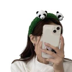 Zarte Plüsch-Panda-Haarreif, Haarbänder, Party-Dekoration für Mädchen und Damen, Foto-Requisiten, Panda-Stirnband zum Waschen des Gesichts für Mädchen von Mxming