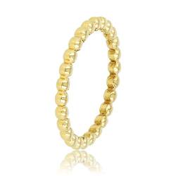 My Bendel - Goldring mit Kugeln- Stylischer Ringe für Damen - Bleibt schön und Verfärbt nicht - Stapeln Ringe - Silber, Gold und Roségold - mit Luxuriösen Geschenkverpackung von My Bendel