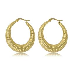 My Bendel – Große, auffällige goldene Ohrring 45x7 mm- Edelstahl-Ohrringe für Frauen - Silber und Gold von My Bendel