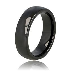 My Bendel - Keramikring Schwarz 6mm- Keramikring für Frauen - Ring ist unzerbrechlich und verfärbt sich nicht - Bleibt glänzend und krazt nicht - mit Luxuriösen Geschenkverpackung von My Bendel