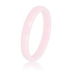 My Bendel - Keramischer Ring facettiert rosa 3mm- Keramikring für Frauen - Ring ist unzerbrechlich und verfärbt sich nicht - Bleibt glänzend und krazt nicht von My Bendel