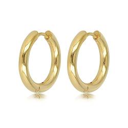 My Bendel - Klassische große goldene Ohrring 20x3 mm- Edelstahlen Ohrringe für Frauen - Silber und Gold - Mehrere Entwurfe und GröBe von My Bendel
