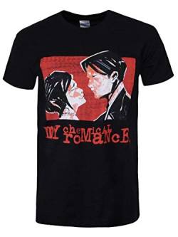 My Chemical Romance Faces Männer T-Shirt schwarz L 100% Baumwolle Band-Merch, Bands von My Chemical Romance