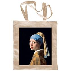 My Custom Style Einkaufstasche, Baumwolle, Beige#Arte-Mädchen, Vermeer#M70 von My Custom Style