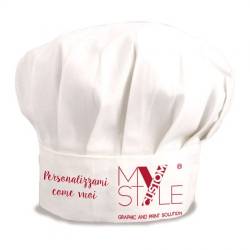 My Custom Style Verstellbare Kochmütze aus weißer Baumwolle ohne Aufdruck von My Custom Style