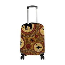 Gepäckabdeckung, afrikanische Tiere, passend für 45,7 - 81,3 cm, Koffer, Reisegepäck, Spandex-Schutz, multi, Small Cover(Fits 18-20 inch luggage) von My Daily
