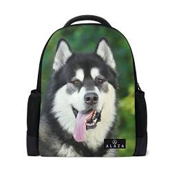 My Daily Alaskan Malamute Hunde-Rucksack, 35,6 cm (14 Zoll) Laptop, Tagesrucksack, Büchertasche für Reisen, Uni, Schule von My Daily