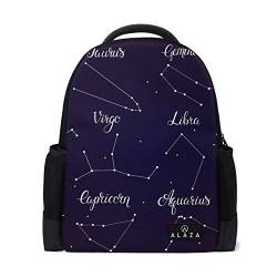 My Daily Astronomie-Rucksack mit Sternbildern, 35,6 cm (14 Zoll), Laptop, Tagesrucksack, Büchertasche für Reisen, Uni, Schule, Mehrfarbig, Einheitsgröße, Tagesrucksack von My Daily