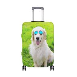 My Daily Coole Golden Retriever Hundegepäckabdeckung, passend für 45,7–81,3 cm große Koffer, Spandex, Reiseschutz, Mehrfarbig, Medium Cover(Fits 22-24 inch luggage) von My Daily
