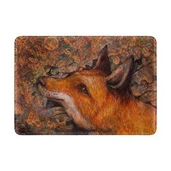 My Daily Fox Painting Leder Reisepasshülle Hülle Case Protector, Mehrfarbig, 6.5 x 4.5 inch von My Daily