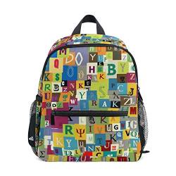 My Daily Kinder-Rucksack, bunte ABC-Alphabet-Taschen für Vorschulkinder, Mehrfarbig, 12 x 10 x 6 inches von My Daily