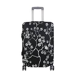 My Daily Reisegepäckabdeckung, Motiv: Kirschblüten, passend für 45,7–81,3 cm große Koffer, Spandex, Schwarz, Mehrfarbig, Large Cover(Fits 26-29 inch luggage) von My Daily