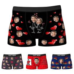 My Face Socks Personalisiert Herren Unterhose Boxershorts mit Gesicht Foto Bedrucken lustig Geschenk für Mann Freund Valentinstag Geburtstag von My Face Socks