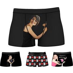 My Face Socks Personalisiert Herren Unterhose Boxershorts mit Gesicht Foto Bedrucken lustig Geschenk für männer Ehemann Geburtstag Valentinstag XS-3XL, Color 05 von My Face Socks