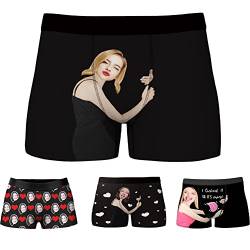 My Face Socks Personalisiert Herren Unterhose Boxershorts mit Gesicht Foto Bedrucken lustig Geschenk für männer Ehemann Geburtstag Valentinstag XS-3XL, Color 06, YSCYKCYiLingLiu-XL-New von My Face Socks