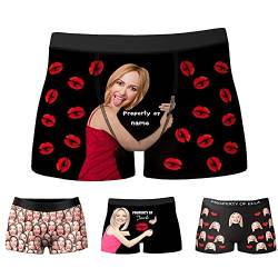 My Face Socks Personalisiert Herren Unterhose Boxershorts mit Gesicht Foto Bedrucken lustig Geschenk für männer Ehemann Geburtstag Valentinstag XS-3XL, Color 11, YSCYKCJiuJiuEr-L von My Face Socks