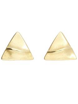 My Gold Damen Dreieck Ohrringe Gold Echtes Gelbgold 375 (9 Karat) Ohrstecker Goldstecker 6mm x 7mm Triangel O-07813-G603 von My Gold