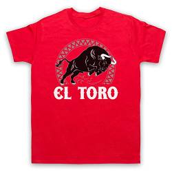 EL Toro Spanish Bull Herren T-Shirt, Rot, Large von My Icon Art & Clothing