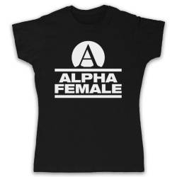 My Icon Art & Clothing Alpha Female Fitness Slogan Damen T-Shirt, Schwarz, Small von My Icon Art & Clothing