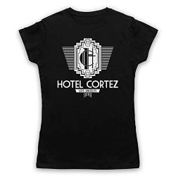 My Icon Art & Clothing American Horror Story Hotel Cortez Damen T-Shirt, Schwarz, Small von My Icon Art & Clothing