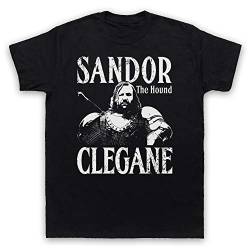 My Icon Art & Clothing GOT Thrones The Hound Sandor Clegane Tribute Fantasy Novel TV Herren T-Shirt, Schwarz, Large von My Icon Art & Clothing