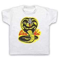 My Icon Art & Clothing Karate Cobra Kai Dojo Logo Sports Film Kinder T-Shirt, Weiß, 7-8 Jahren von My Icon Art & Clothing