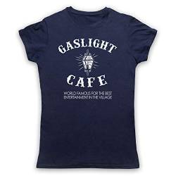 My Icon Art & Clothing Marvel Mrs Maisel Gaslight Café World Famous Village Entertainment Damen T-Shirt, Ultramarinblau, Medium von My Icon Art & Clothing