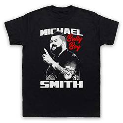 My Icon Art & Clothing Michael Smith Bully Boy Darts Tribute English Player Herren T-Shirt, Schwarz, Medium von My Icon Art & Clothing