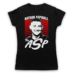 My Icon Art & Clothing Nathan Aspinall The Asp Darts Tribute English Player Damen T-Shirt, Schwarz, Large von My Icon Art & Clothing