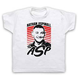 My Icon Art & Clothing Nathan Aspinall The Asp Darts Tribute English Player Kinder T-Shirt, Weiß, 9-11 Jahren von My Icon Art & Clothing