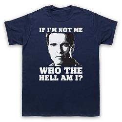 My Icon Art & Clothing Recall If I'm Not Me Who The Hell Am I? Arnie Sci Fi Action Film Herren T-Shirt, Ultramarinblau, Large von My Icon Art & Clothing