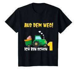 Kinder Aus dem Weg ich bin schon 1 Jahr alt Traktor 1. Geburtstag T-Shirt von My Little Heroes Geschwister und Geburtstags Shop