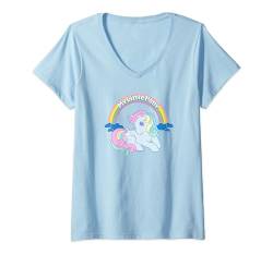 My Little Pony Moonstone Retro Rainbow & Classic Logo T-Shirt mit V-Ausschnitt von My Little Pony