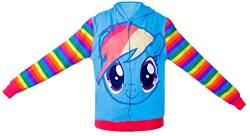 My Little Pony Rainbow Dash Mens Striped Zip Up Hoodie (Adult X-Small) von My Little Pony