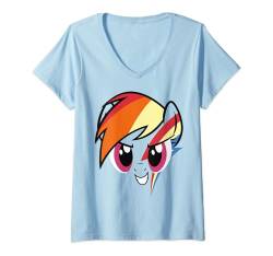 My Little Pony: Friendship Is Magic Rainbow Dash Big Face T-Shirt mit V-Ausschnitt von My Little Pony